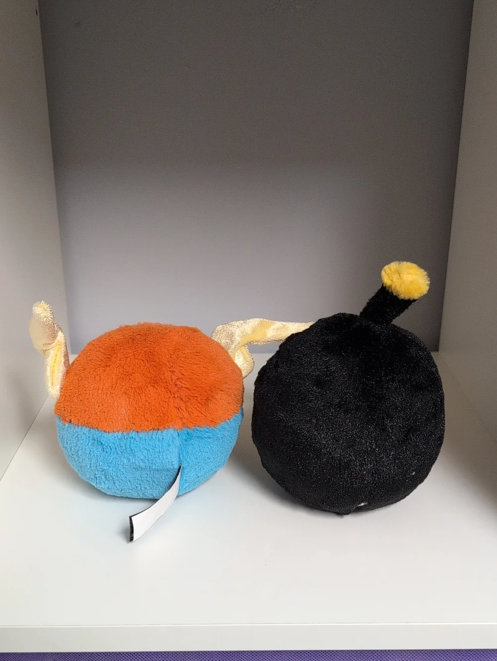 Angry Birds Plush Pair 2 Angry Bird Balls 4.5" No Sounds - Picture 4 of 5